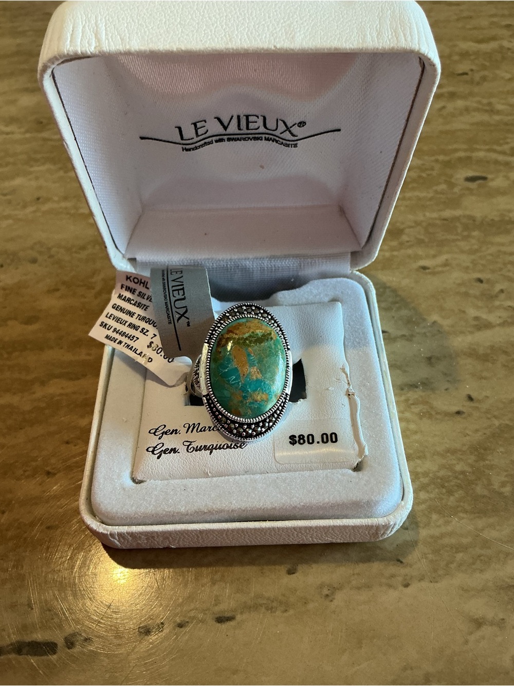Le Vieux Turquoise Ring- Size 7